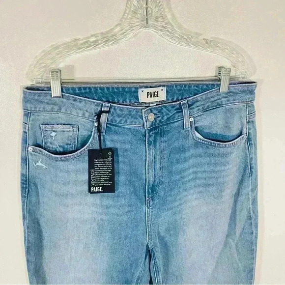 NWT PAIGE Denim Sarah Straight Leg Ankle Jeans Vintage Undone Riya Distressed - Picture 4 of 11
